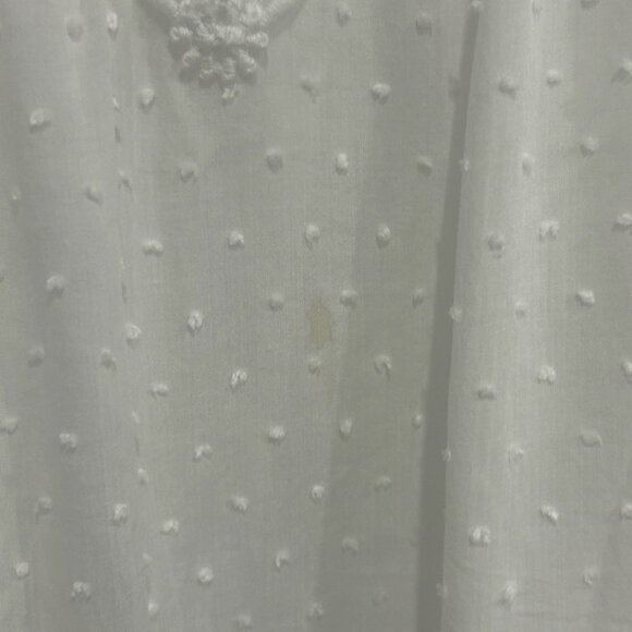 Ethyl Clothing Womens White Lace Trim Bell Sleeve Blouse Sz Medium Casual Dressy - Picture 6 of 10